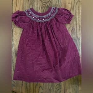 Burgundy Polka Dot Dress